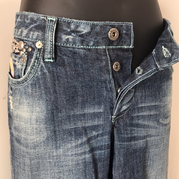 Parasuco button fly denim jeans with grommets. Size 28 - Picture 3 of 15